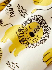 Cozy Pixies 2pcs Cute Animal Print Snug Fit Baby Boy Pajama Set - Dusty Blue - View 7