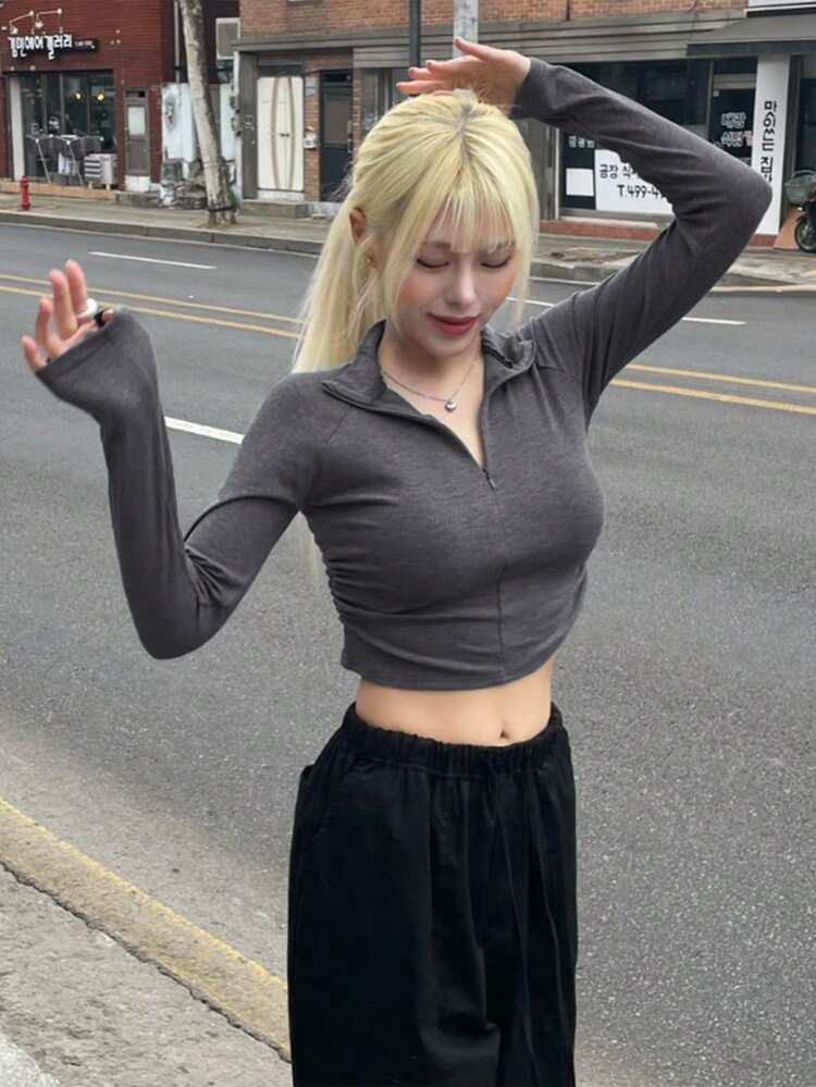 Women Short Sleeve Slim Fit T-Shirt Long Sleeve Women Tops