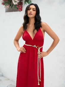 SHEIN VCAY 1 chiếc mũ dệt nơ 3D dễ thương cho nữ, thiết kế có họa tiết cơ bản, thích hợp cho kỳ nghỉ, dã ngoại, bãi biển, thường ngày, đi học - Màu be - Xem 4