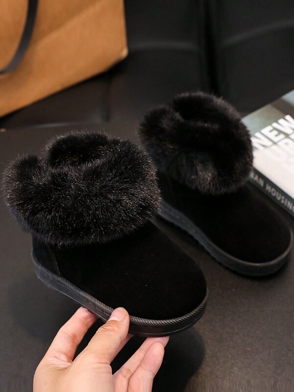 Botas de nieve para niños, botas cortas cálidas para niños y niñas pequeños