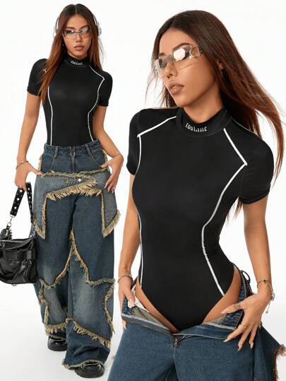 Coolane Functional Street-Style Bodysuit, A Must-Have For Fashionable Girls