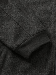 Manfinity Homme 男士休闲立领棒球夹克，秋季 - 深灰色 - 查看 4