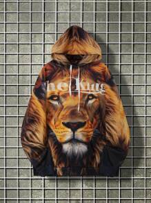 Manfinity LEGND Áo nỉ có mũ trùm đầu in hình động vật nam - Nhiều màu - Xem 4