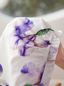 Modelyn Sommerkleid in Großen Größen mit Blume Muster und Rüschenkante, Kurzarm - Verschiedenfarbig - Übersicht 8