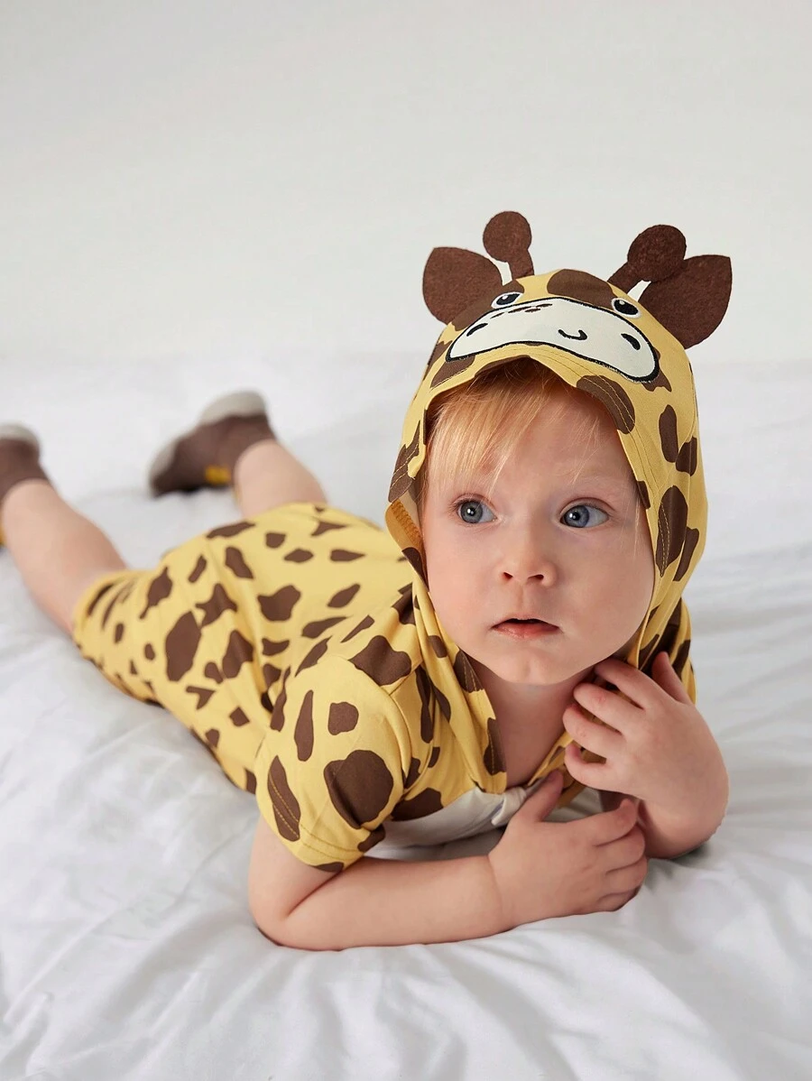 SHEIN Baby Boys Cute Casual Animal Shaped Outfit