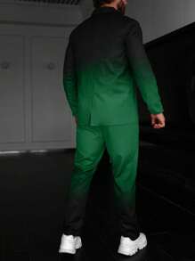 Manfinity AFTRDRK Men's Single-Breasted Gradient Suit Set - Multicolor - View 2
