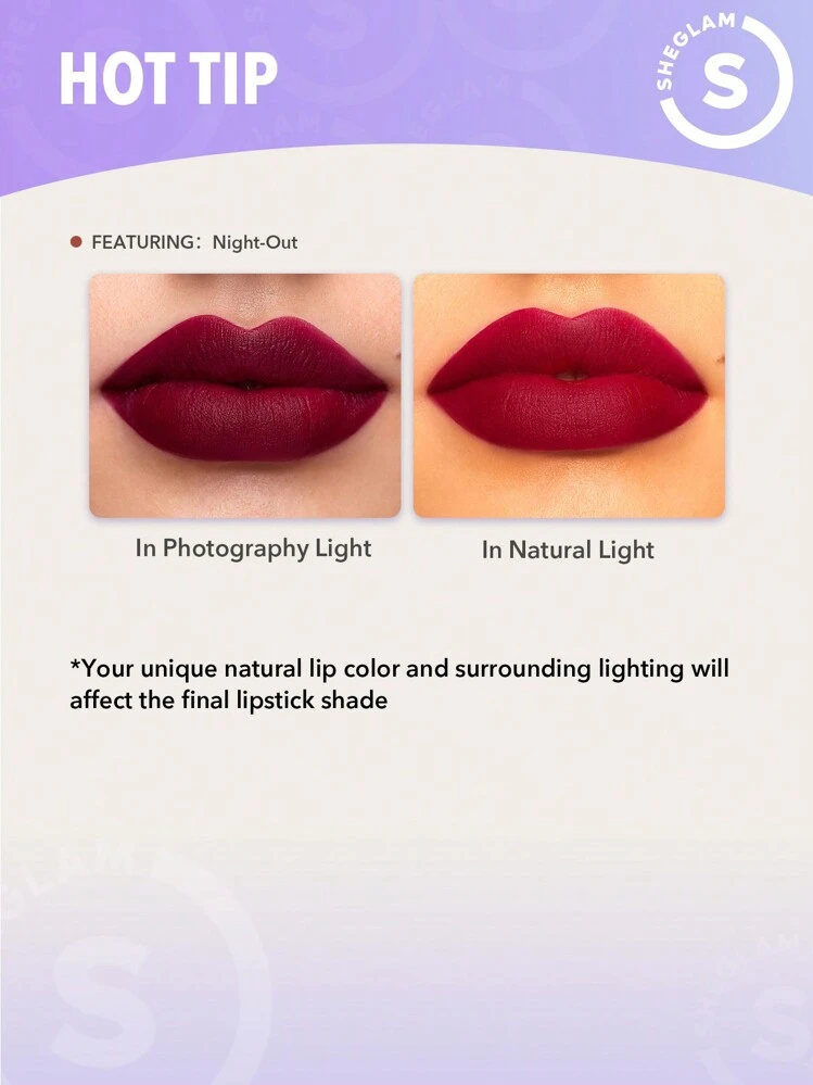 SHEGLAM שפתון מאט Allure-רטרו ורד 20 צבעים שפתון עמיד לאורך זמן שפתון פיגמנט גבוה קטיפה רך שפתון בלאק פריידי מסיבת חג המולד שפתון מותג טיפוח אישי איפור קוסמטיקה לנשים ולנערות מושלם לקיץ אביב אידיאלי ל-Y2K אופנה אלגנטית מתאים ליום הולדת יום האם מתנה מוכן צבע הכי טוב - Retro Rose - ראה 7