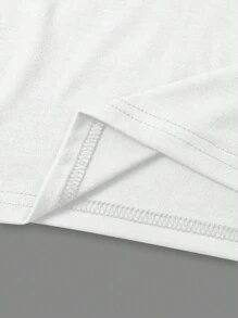 SHEIN Slayr 休闲圆领短袖骷髅印花 T 恤