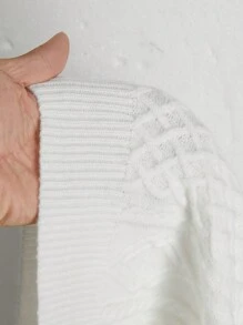 SHEIN MOD Vintage V-Neck Loose Textured Knitted Vest,Women Sweater Vest, Cream Vest, Back To School Sweater, Winter Sweater, Apricot Vest - Beige - View 6