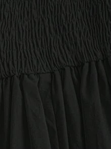 Sweetra Women Summer Solid Color Simple Strapless Black Short Dress Y2K Outfit Holiday Party Birthday Dress  - Black - View 3