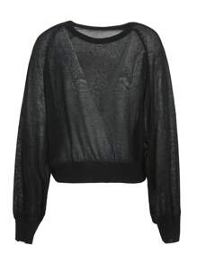 FRIFUL Suéter casual de mujer de cuello redondo, ajuste holgado, manga raglán, manga larga, para otoño/invierno, ropa de mujer