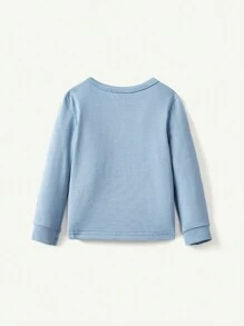 Cozy Pixies 2pcs Cute Animal Print Snug Fit Baby Boy Pajama Set - Dusty Blue - View 2