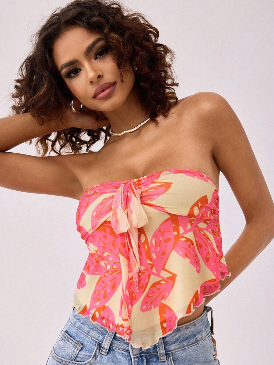 Forever 21 Off Shoulder Cruise Women Outfits Top Going Out Tops - Pink - View 1