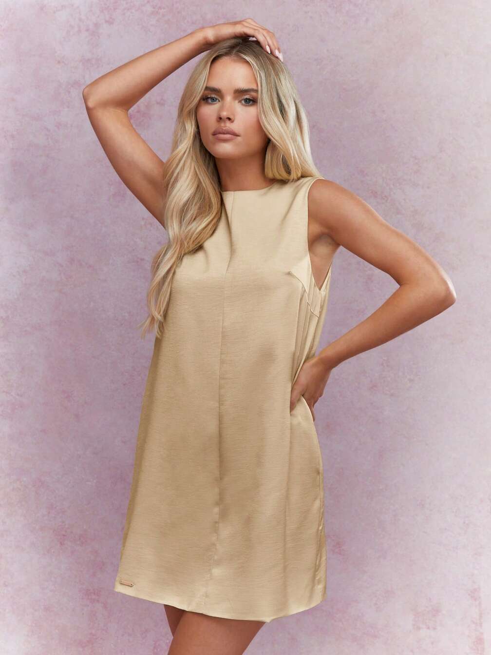MISSGUIDED ノースリーブ ストレート Aライン ミニワンピース キュート
