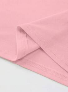 INAWLY 女士纯色圆领短袖休闲上衣