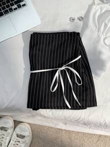 Comfortcana Mallas cortas con falda adjunta y cintura atada para el otoño