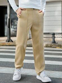 2 pièces Ensemble de pantalons décontractés et confortables pour garçons, convient pour toutes les saisons