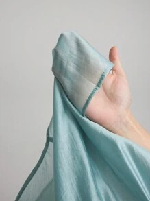 Ontre 2025新款女士纯色长袖宽松休闲衬衫，优雅日常通勤时尚，蓝色商务休闲度假沙滩生日派对装，女教师制服，商务休闲女办公室装