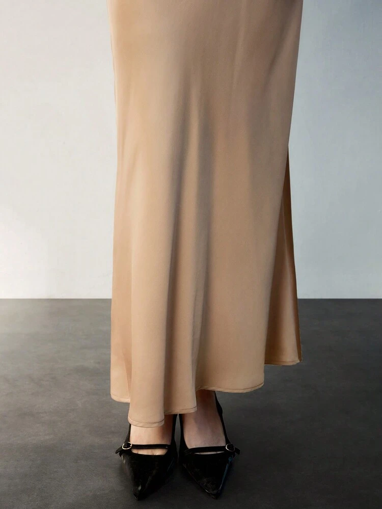 SHEIN Maija Women's Spaghetti Strap Backless Criss-Cross Ruched Tie Waist Mini Dress