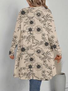 SHEIN LUNE 女士休闲花卉常规款夹克，适合秋冬季 - 彩色 - 查看 2