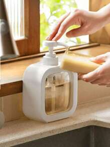 1 件 500ml 大容量塑料液体皂瓶、空洗衣液按压瓶、沐浴露瓶、洗洁精分配瓶 返校学校用品情人节、情人节婚礼、生日家居浴室装饰夏季 - 白色 - 查看 2