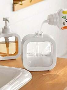 1 件 500ml 大容量塑料液体皂瓶、空洗衣液按压瓶、沐浴露瓶、洗洁精分配瓶 返校学校用品情人节、情人节婚礼、生日家居浴室装饰夏季 - 白色 - 查看 3