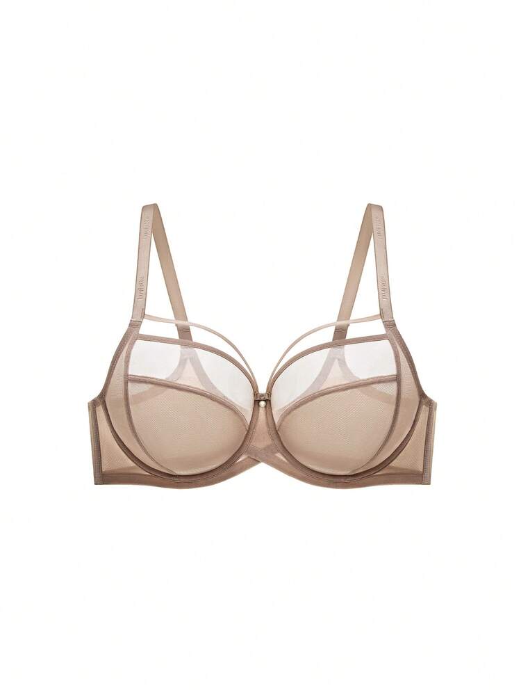 Plus Unlined Full Coverage Mesh Bra