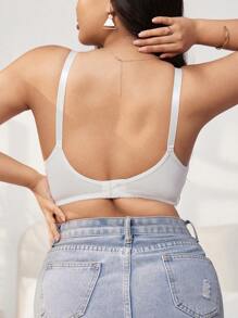 Moonlight&Mama 1pc Maternity Simplicity Shell Trim Camisole Underwear - Grey - View 2