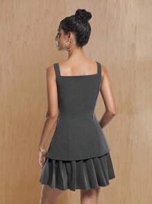 MONSE Oxana Designer ärmelloses Mini-Kleid mit 2-in-1-Design, elegantes Sommerkleid, Strandkleid für Urlaub, Party, Vacation-Outfit, Geburtstagsoutfit, Strand, Festival, passend für Ibiza