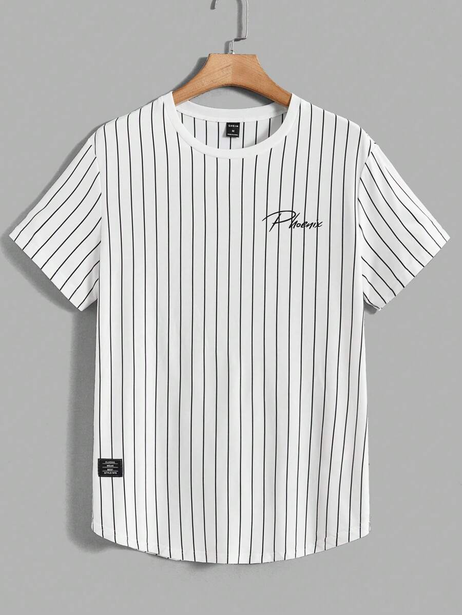 SWAVVY Tricouri pentru bărbați Se potrivesc cu decolteu cu mânecă scurtă Slogan Tricou Casual Urban Summer Knit Top