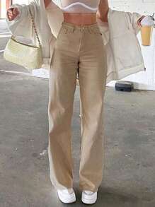 Women Basic Casual Straight Leg Pants