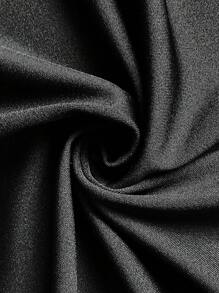 Plus Size Women's Spring & Autumn Solid Color Zip Front Long Sleeve Casual Jacket Fall Winter Cloth For Women - Black - View 8