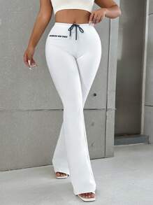 VaVaBold Pantalones de estar por casa con cordón de mujer de unicolor y diseño sencillo