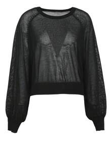 FRIFUL Suéter casual de mujer de cuello redondo, ajuste holgado, manga raglán, manga larga, para otoño/invierno, ropa de mujer