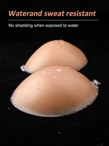 Áo ngực nâng ngực vô hình bằng silicon cỡ lớn, thích hợp để mặc với váy mùa hè & váy cưới - Màu be - Xem 5