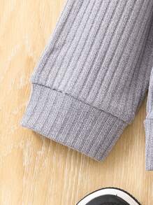 年轻男孩绅士风格毛绒开衫，温暖百搭，适合秋季、春季、冬季、空调房、居家、玩耍和上学，适合 4-7 岁的男孩 - 灰色 - 查看 5