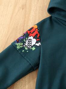 SHEIN Baby Boy Cartoon Bear Print Sweatshirt, Fall/Winter - Multicolor - View 3