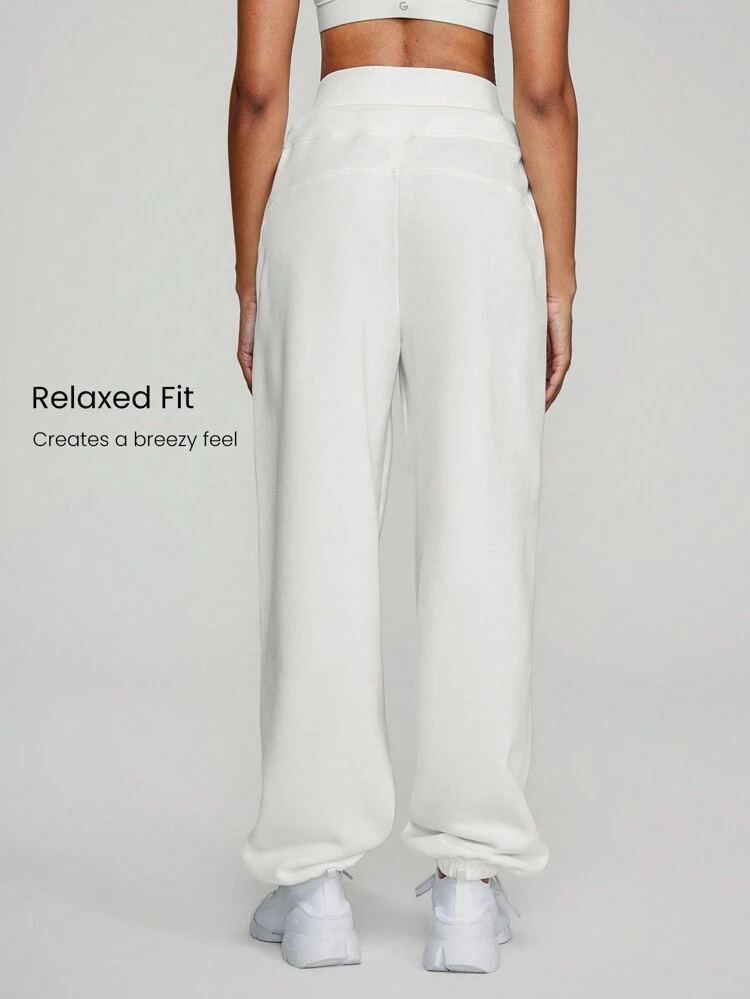 26.5'' Everyday Fleece Adjustable Drawstring Oversized Fit Joggers With Side Pockets Daily Casual Fall Winter