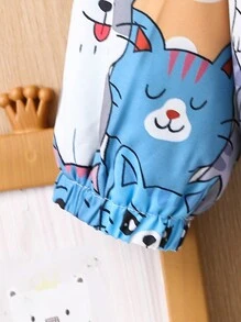 SHEIN Young Boy Casual Cute Animal Cartoon Print Hooded Zipper Jacket With Thermal Lined, Suitable For Outdoor Activities And Gatherings, Autumn/Spring - Multicolor - View 8