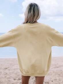 INAWLY Sudadera holgada de cuello redondo con estampado floral y manga larga para mujer