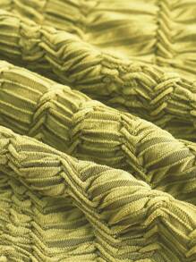 SHEIN Essnce Áo ba lỗ màu trơn có dây hở lưng dành cho nữ - Màu xanh chanh - Xem 3