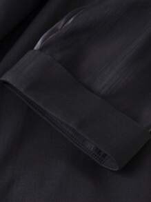 Chiquease 對比網眼蓬袖開襟西裝外套