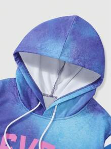 ROMWE MEN Prep Men's High Street Vintage Hoodie Sweatshirt For Casual Daily Wear, Autumn/Winter