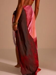 Musera Resort Jupe maxi paréo style noué, pour vacances, été, plage et station balnéaire