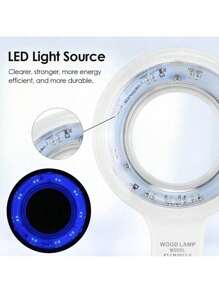 Portable Woods Lamp Skin Analyzer Professional Facial Magnifying Analyzer Rechargeable Skin Detector For SPA Salon Home Skin Care Machine - White - View 5