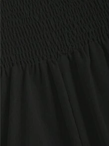 Sweetra Spring Summer Vacation Casual Solid Color High Slit Halter Neck Dress With Cinched Waist Maxi Women Outfit