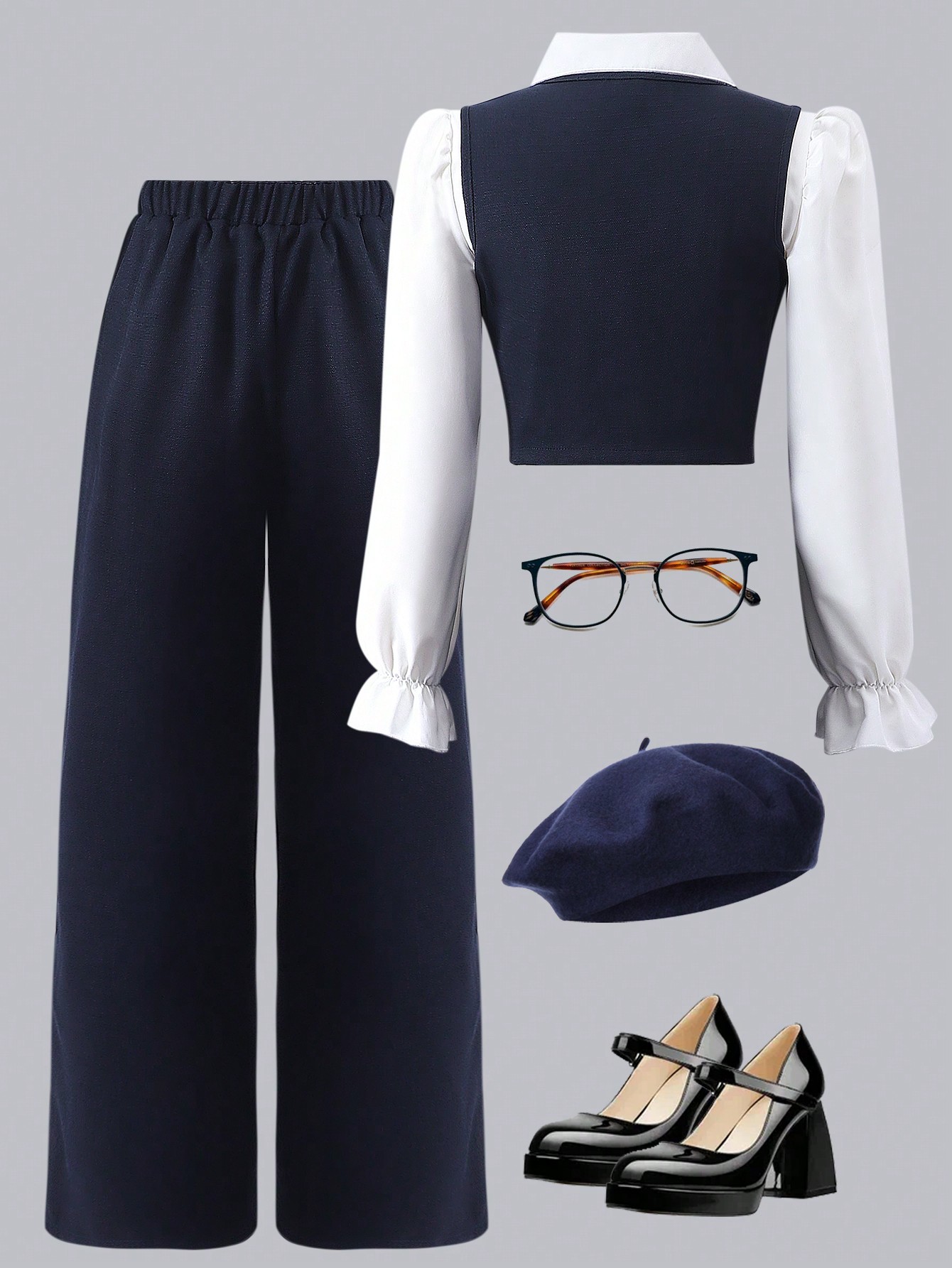 SHEIN Sparklyn بلوزة بياقة بولو أنيقة للفتيات في س...