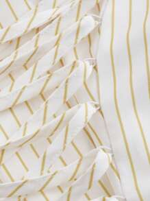 SHEIN MOD Women Elegant Striped Flared Sleeves Button-Down Blouse - Multicolor - View 4