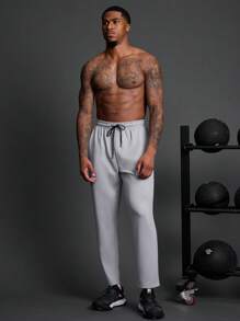 Manfinity Sport Corelite Boyfriend Style Men Plain Simple Zip-Up Sports Trousers