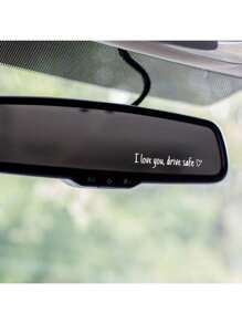I Love You Drive Safely Rearview Mirror Decal - Cute Vinyl Sticker For Women - Rearview Mirror Charm - Car Interior Decor - Multicolor - View 7